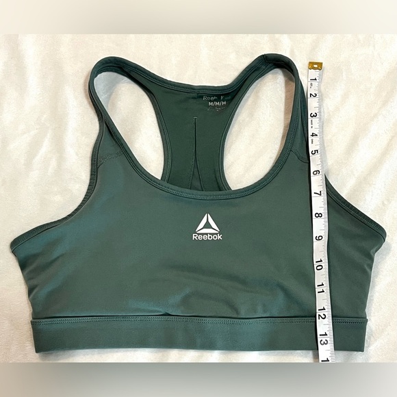 Reebok Women's Racerback Green Sports Bra Size Medium - Picture 5 of 9
